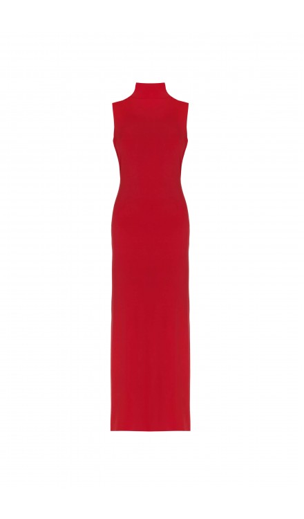 Sleek Sleeveless Jersey Bodycon Dress with Cutout Detail