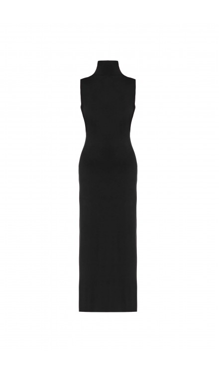 Sleek Sleeveless Jersey Bodycon Dress with Cutout Detail