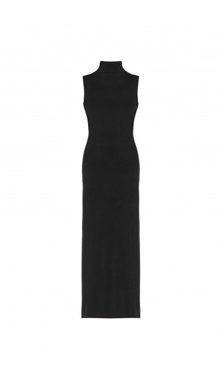 Sleek Sleeveless Jersey Bodycon Dress with Cutout Detail