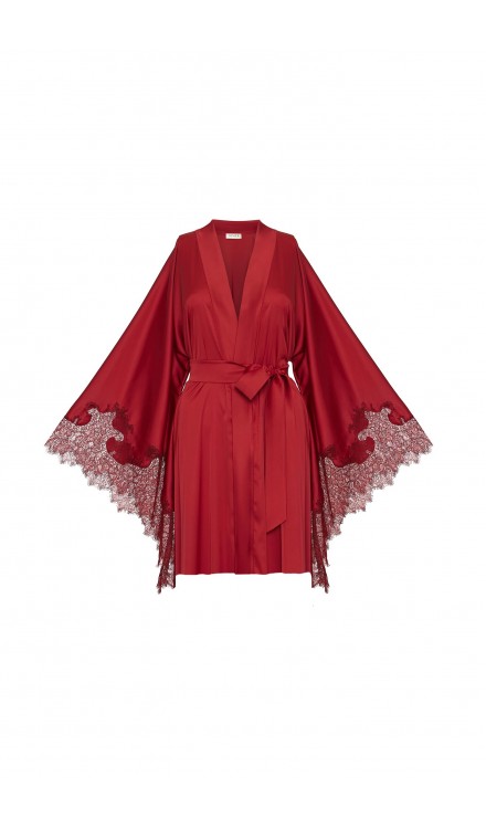 Lace Detailed Mini Robe