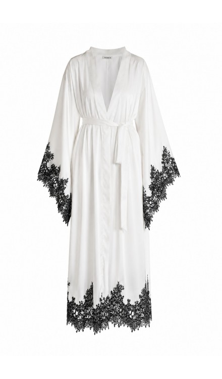  Lace Maxi Silk Robe