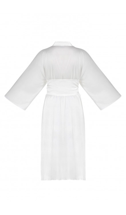 Maxi Silk Robe with Wide Belt 