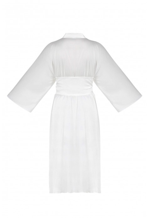 Maxi Silk Robe with Wide Belt 