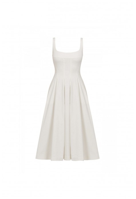 Mid-Length Poplin Dress 