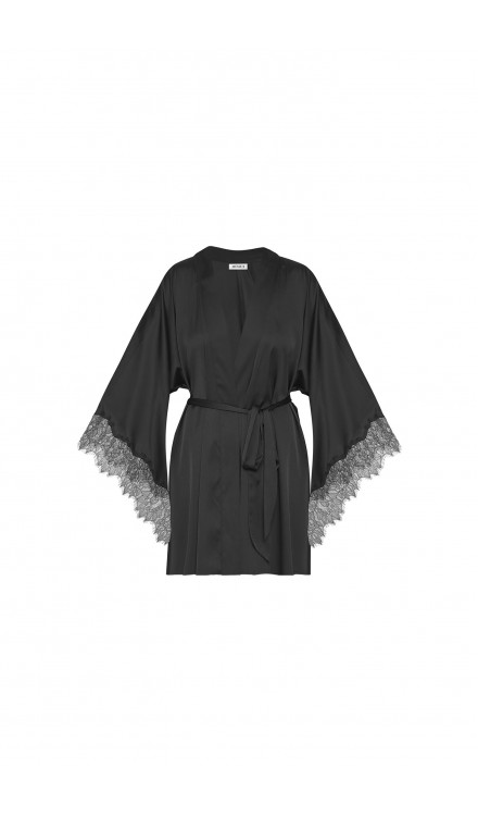 Lace Detailed Mini Robe