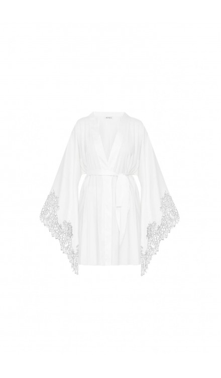 Lace Detailed Mini Robe 