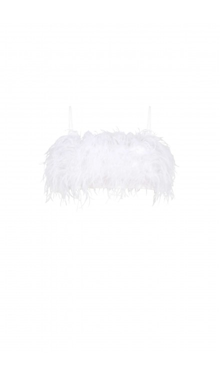 Ostrich Feather Bustier