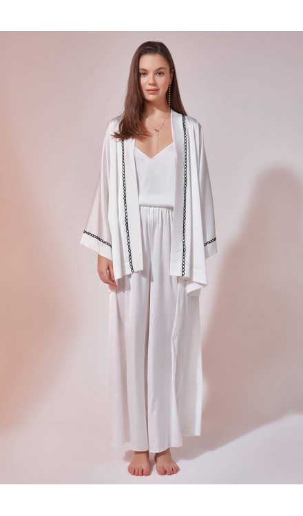 High Waist Silk Pants