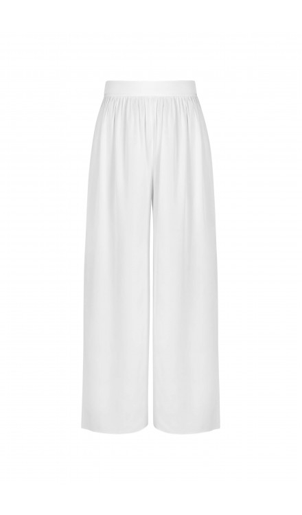 High Waist Loose-Fit Silk Pants