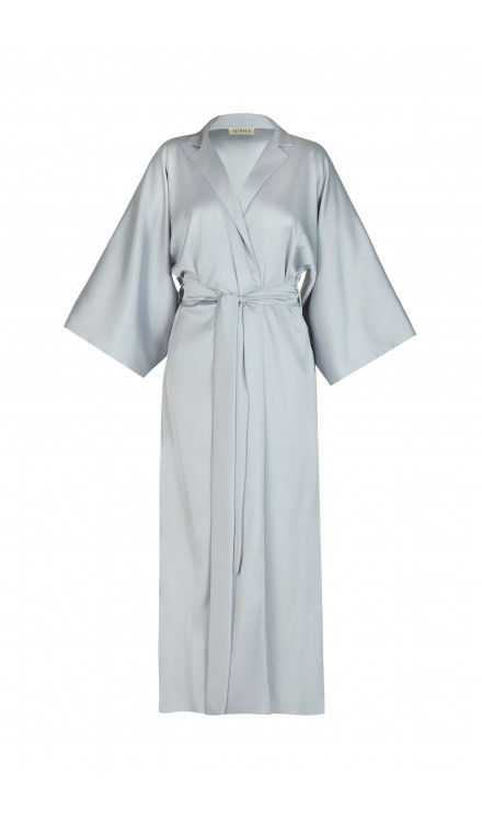 Maxi Silk Collar Robe