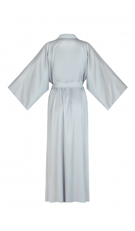Maxi Silk Collar Robe