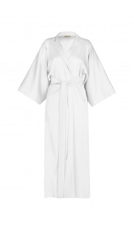 Maxi Silk Collar Robe
