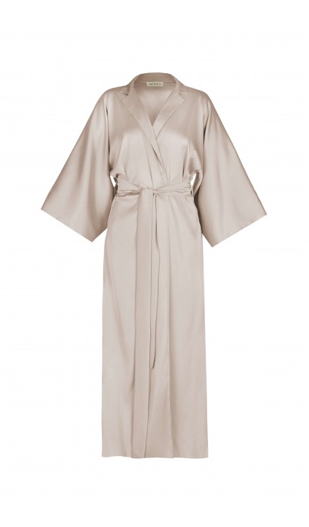 Maxi Silk Collar Robe