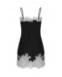 Lace Detailed Straight Neck Mini Dress