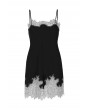Lace Detailed Straight Neck Mini Dress