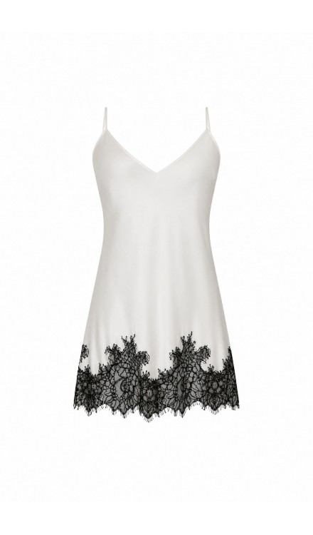 Silk Lace Mini Slip Dress