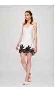 Silk Lace Mini Slip Dress