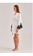 Lace Mini Silk Robe 