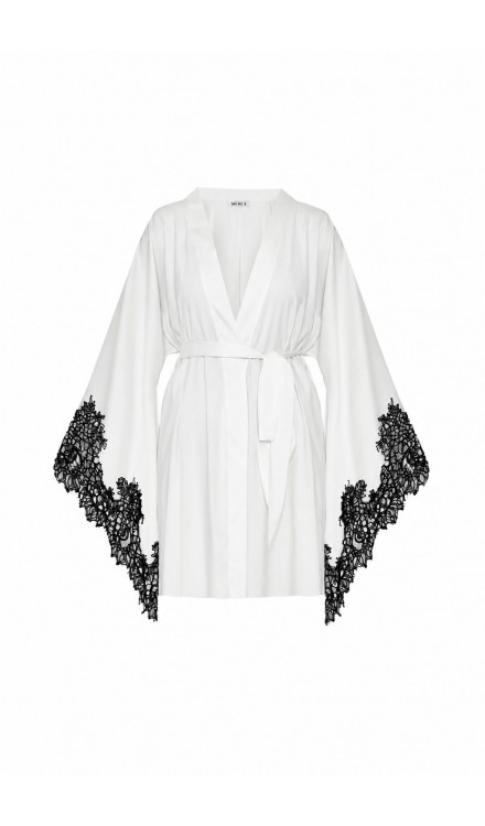 Lace Mini Silk Robe 