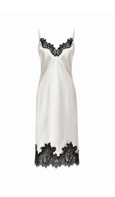 Silk Lace Detailed Midi Cami Dress 