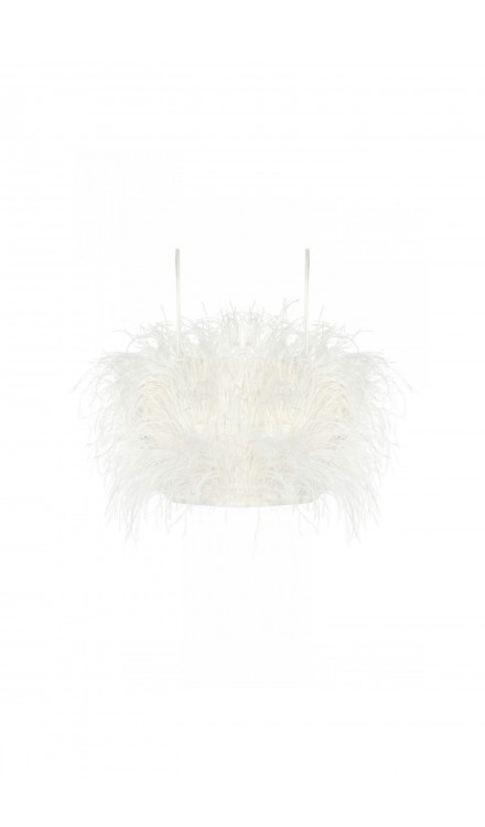Ostrich Feather Crop Top