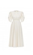 Drawstring Detailed Poplin Mid-Length Dress