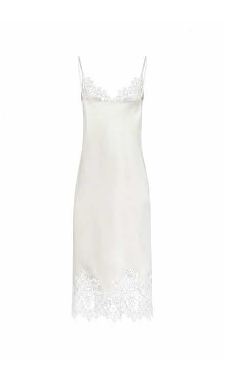 Silk Lace Detailed Midi Cami Dress 