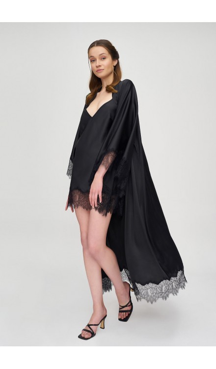 Lace Detailed Maxi Robe 