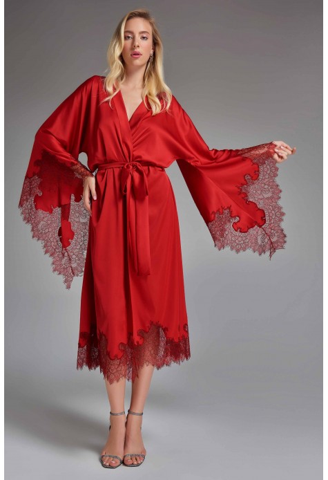 Lace Detailed Maxi Robe 
