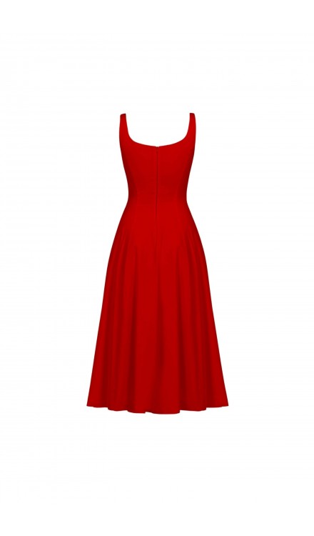 Mid-Length Poplin Dress