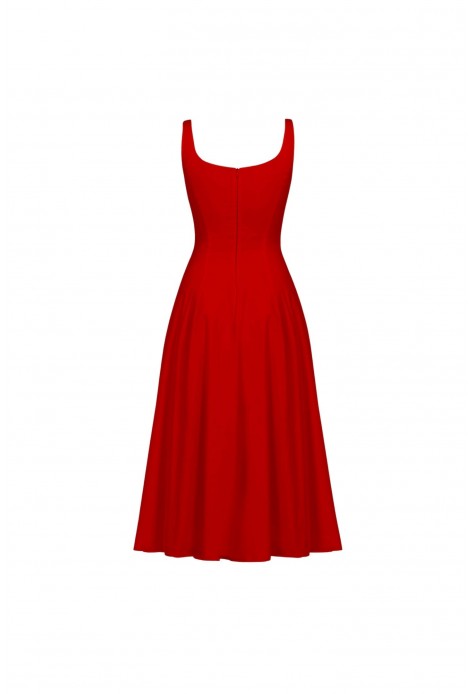 Mid-Length Poplin Dress