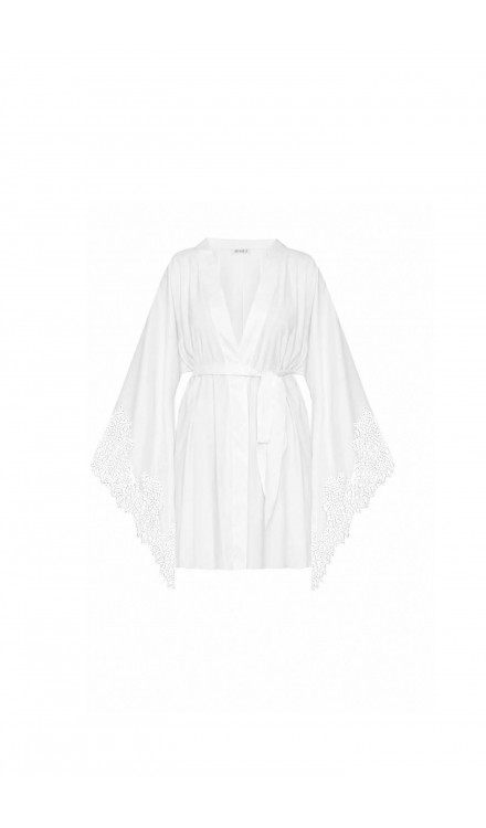 Lace Mini Silk Robe 