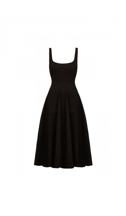 Mid-Length Poplin Dress 