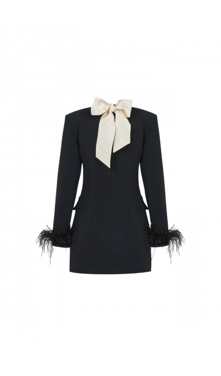 Single-Breasted Fitted Mini Blazer Dress 