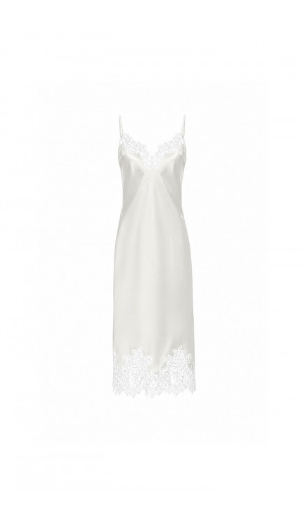 Silk Lace Detailed Midi Cami Dress 